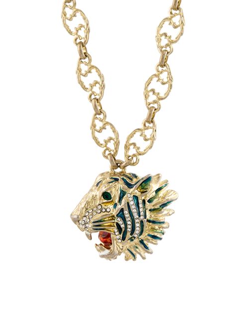 gucci green tiger necklace|Gucci year of the tiger.